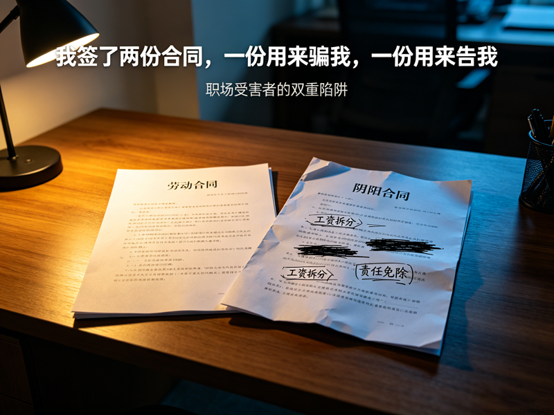 我签了两份合同，一份用来骗我，一份用来告我